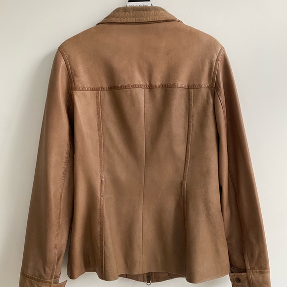 Danier Tan Leather Jacket - Picture 6 of 9